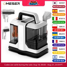 OMESER W05 Pulitore per tappeti portatile 750W Tenuto in mano 15Kpa Macchina per la pulizia dei punti con filo Tappeto in tessuto bagnato Pulizia del divano Auto portatile per animali domestici