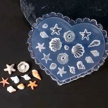 3D Silikon Nagel Form Meer Shell Seestern Sommer Quallen Design Maniküre Vorlage DIY Carving Nail art Schablone Werkzeug