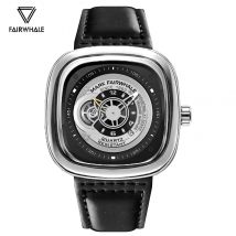 Mark Fairwhale Fashion Watch For Men Casual Leather Strap Quartz Watch Sports Waterproof Square Wristwatch Man 2025 Hot Sale