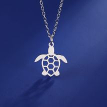 Skyrim Schildkröte Halskette Tortuga Gliederkette Supernatural Amulett Geschenk für Frau Mann Mode Edelstahl Anhänger Schmuck