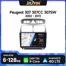 JIUYIN 9 pulgadas Radio de coche para Peugeot 307 307CC 307SW 2002 - 2013 inalámbrico CarPlay Android Auto coche inteligente No 2 din 2din DVD
