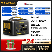 VTOMAN JUMP1500X 828Wh Stazione di alimentazione portatile 1500W Lifepo4 Generatore solare a batteria per campeggio esterno RV Emergenza domestica