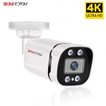 Kamera monitorująca wideo 4K Poe Ip Onvif Audio 48V POE/DC 12V 4MP/5MP/8MP Night Vision Bullet wodoodporna kamera bezpieczeństwa dla NVR