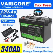VariCore 12.8V 340ah 310ah 120AH LiFePO4 Batteria 12V Litio Ferro Fosfato Batterie Cicli Auto da turismo 14.6V Caricatore Tax Free
