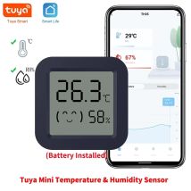 Sensore di Temperatura e Umidità BT con Mini Schermo LCD, Controllo Remoto Smart Tuya APP, Controllo Vocale Google, Termometro Igrometro