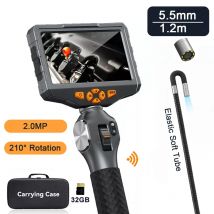 TESLONG TD500 5.5mm Lens Articulating Borescope 1080P 5 Inch IPS Screen Two Way 360° Steering Endoscope Camera with WIFI