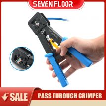 RJ45 Crimper Hand Netzwerk Werkzeuge Zange RJ12 Cat5 Cat6 8p8c Kabel Stripper Drücken Klemme Zange Clip Multifunktion