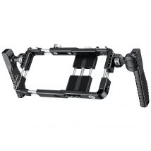 BFT-05A Telefonkäfig mit 360° °   Bluetooth-Griff und Filterhalterung, leichtes Kunststoff-Rig für Vlogging, iPhone und Android, Schwarz/Rosa/Grün