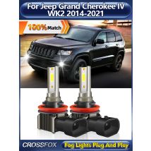 2Pcs H8 H9 H11 LED Fog Lights Bulbs 120W High Power Auto Lamps 12V For Jeep Grand Cherokee IV WK2 2014-2017 2018 2019 2020 2021