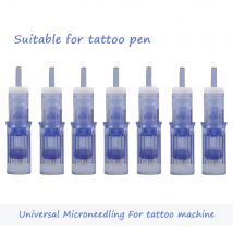 10 pz Universale Microneedling Derma Aghi Cartuccia Speciale Progettato Per Penna Del Tatuaggio 12/36/42 Pin Tutte Le Macchine Rotanti Può Adattarsi