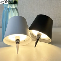 AITHEA Luce LED Wireless per Bottiglie di Vino, Lampada da Tavolo Ricaricabile con Interruttore Touch, Luce Notturna per Arredamento di Caffè, Bar, Club e Ristoranti