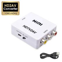 HDMI-kompatibel zu RCA Konverter AV/CVBS L/R Audio Video Set Top Box Up Scaler 1080P MINI HD2AV Unterstützung NTSC PAL Ausgang HD Zu AV