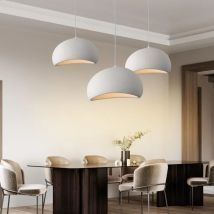 Żyrandol Japandi Wabi Sabi do salonu, białe lampy wiszące do wnętrz, oprawa oświetleniowa do salonu, sypialni, lampa wisząca 30/50 cm