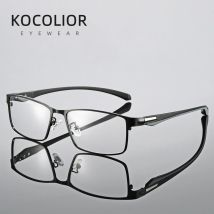 KOCOLIOR Occhiali da lettura da uomo anti luce blu Lega di titanio Telaio in metallo Lettore di computer aziendale + 1.50 1.75 2.0 2.25 2.50 2.75