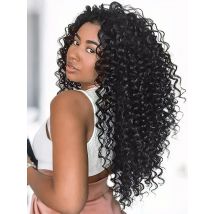 BEWILL GoGo Curl Crochet Hair 14 18 Inches Water Wave Beach Curl Crochet Hair Ombre Synthetic Bohemian Braids Hair Extensions 1B