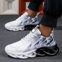 2025, Unisex-Laufschuhe für Herren und Damen, leichtes Mesh, atmungsaktiv, bequem, flach, weich, Tennisschuhe, Sommer-Schnürschuhe für Herren