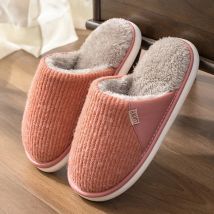 Baumwoll-Hausschuhe für Damen, geeignet für Zuhause, Innenbereich, rutschfeste Einschließungsschuhe, dicke Sohle, warm, große Größe für Paare, Hausschuhe