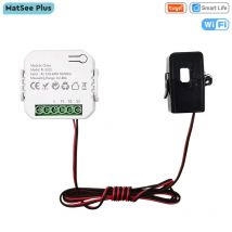 Tuya Smart Life WiFi Contatore di energia digitale 80A con app sensore a morsetto CT Monitoraggio in tempo reale Consumo energetico 110V 240V 50/60Hz