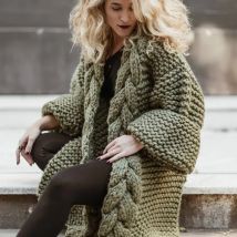 Hand gewebte geteilte wilde Quasten Haken Twist Sweater Mantel gehäkelte Strickjacke Herbst und