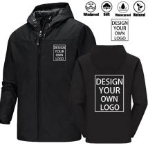 Maßgeschneiderte neue trendige Herren-Freizeitjacke, Herren-Outdoor-Herbst-Winterjacke, Kapuzen-Reißverschlussjacke, warme winddichte Jacke