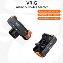 VRIG Magnetische Schnellwechselhalterung für DJI Action 5 Pro/4/3-Adapter mit 1/4-Zoll-Schraube Gopro-Halterung für DJI OSMO Action-Zubehör