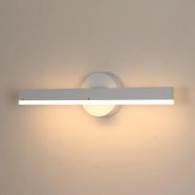 Aplique de pared interior, aplique de pared LED blanco largo de 38 cm, lámpara de pared blanca fría de 3000 k para sala de estar dormitorio 426LM 8W