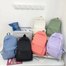 Zaino versatile semplice in tinta unita stile foresta, zaino casual alla moda, zaino per studenti universitari