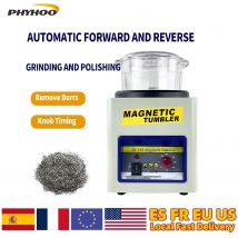 JH-185 Bicchiere magnetico per gioielli Mini lucidatrice Lucidatrice per superfici rotanti Macchina di finitura con fibbia di bloccaggio a botte di vetro 110V