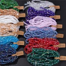 4x6mm/5x8mm Kristall Perlen AB Mehrfarbige Rondelle Glas Lose Spacer Perlen für DIY Armband schmuck Machen Zubehör Großhandel
