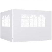 Outsunny-2 Paredes Laterales, 2,95x2m, con Ventanas para Carpa 3x3 3x6 3x9 Blanco