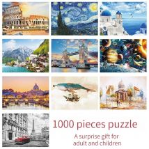 70*50cm 1000pcs Papier Puzzle Landschaft Serie schöne Ölgemälde Architektur Serie Puzzle Home Dekoration Geschenke
