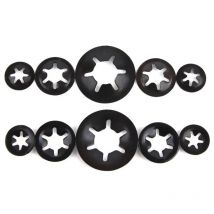 20-50szt/lot M2 M2.5 M3 M4 M5 M6 M8 M10 M12 Star Lcok Plum Bearing Retaining Rings Flower Washer Clip