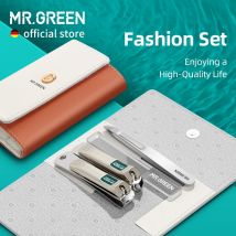 MR.GREEN Buntes Maniküre-Set, praktisches Pediküre-Set, Nagelknipser, Körperpflege-Werkzeuge, Gesichtshaarschere mit modischem Etui