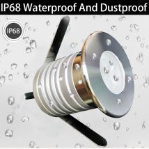 3W LED Unterwasserleuchten IP68 Wasserdichte Lampe DC12V Unterwasser-Spotlicht für Schwimmbad, Brunnen, Teich, Wassergarten, Aquarium