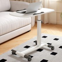 Tavolino da letto regolabile in altezza sopra il letto Comodino da ospedale con scrivania inclinabile e ruote, scrivania per laptop con rotelle
