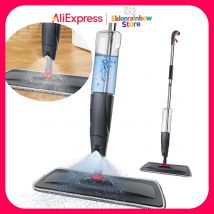 Household Flat Mops Without Bucket Spray Kitchen Floor Cleaning Mop Dry Wet Mop 360° Swivel Head with 1 Washable Microfiber Pads