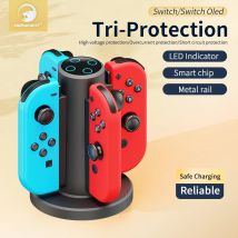HONCAM 4-in-1-Ladestation für Nintendo Switch mit 4 Joy-cons, multifunktionaler Ladestation DC5V/2A-Ladestation