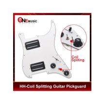 HH-Coil Splitting Electric Guitar Pickguard Two Blade Style High Output-15K with Two Humbucker Loaded Prewired Scratchplate