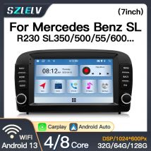 For Mercedes Benz SL R230 SL350 SL500 SL55 SL600 2001 Android 13 Auto Video Player Audio Carplay Car Radio Play Multimedia BT