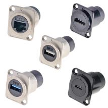 1pc Metall D Typ Modul RJ45 CAT6 & USB 2,0/3,0 & Typ C & HDMI-Jack Buchse durch Netzwerk Panel Montage Elektronische Stecker