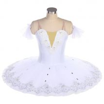 Dance Favourite Ballet Tutus BLL048 White Pre-professional Ballet Tutu with White Trims