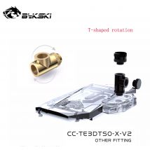 Bykski 3-Wege-Rotations-T-Splitter-Fitting/G1/4'' männlich weiblich Multi-Wege-Anschluss-Adapter PC-Wasserkühler-Zubehör/CC-TE3DTSO-X-V2