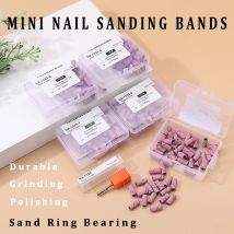 50 teile/schachtel Schleif bänder für Nail Art - 80/120/150/180/240 Körnung-Mini-Nagel bohrer für Maniküre und Pediküre