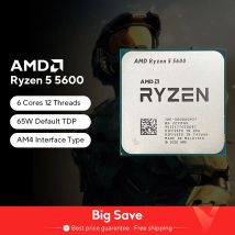 Procesador de CPU AMD Ryzen 5 5600 R5 5600 3,5 GHz, 6 núcleos, 12 hilos, 7NM, L3 = 32M, 100-000000927, sin ventilador