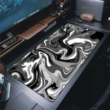 XXL Nero e Bianco Strata Liquid 900x400 Mouse Pad Computer Portatile Anime Tastiera Mouse Zerbino Grande Mousepad Tastiere Scrivania Zerbino