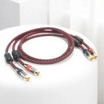 Hi-Fi-RCA-Kabel, hochwertiges 4N OFC HIFI 2RCA-2RCA Stecker auf Stecker, Audiokabel, unabhängige Abschirmung mit Kern, ein Paar