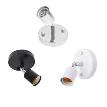 Weißer Stil E27-Wandlampenhalter, 180-Grad-Drehung, verstellbar, modernes Design, Metall-Lampensockel, Sockel für die Heimbeleuchtung