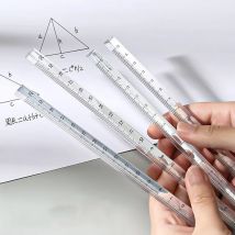 15 cm/20 cm Einfache Transparente Dreieckige Gerade Lineal Kawaii Werkzeuge Schreibwaren Cartoon Zeichnung Geschenk Büro Schule Messung