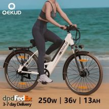 Qekud 26M208 Bicicletta elettrica per adulti 26" Ebike da città con batteria rimovibile 36V 13Ah