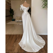 Sexy Einfache Meerjungfrau Brautkleider Afrikanische Liebsten Kristall Perlen Perlen Ärmellose Vestidos De Novia Brautkleider Angepasst